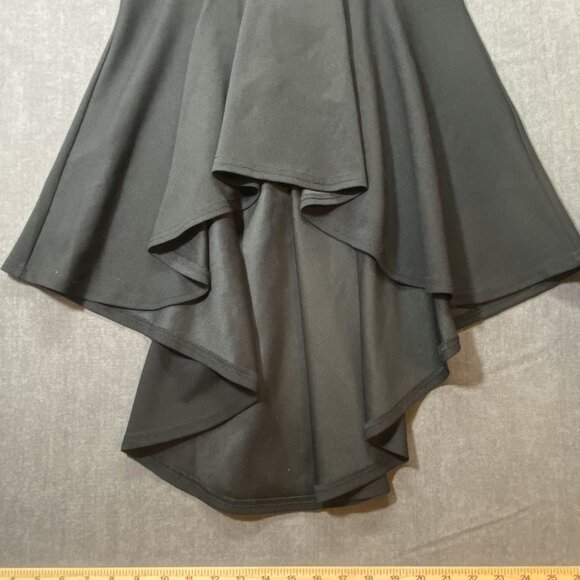 ReVamped Black Sleeveless High-Low Flare Cocktail Dress Womens Size Medium - Picture 3 of 9